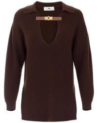 Elisabetta Franchi - V-Neck Knitwear - Lyst