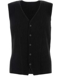 Issey Miyake - Truien & Vesten ,Zwart ,Sleeveless Truien - Lyst