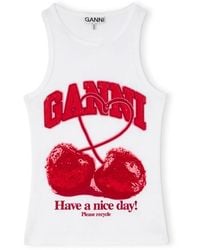 Ganni - Sleeveless Tops - Lyst