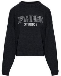 Rethinkit Studios - Truien & Vesten ,Grijs ,Wol Wool Crew Logo Keep Me - Lyst