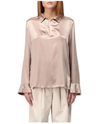 Maliparmi - Elegante Seidenbluse Mit Kragen - Lyst
