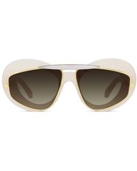 Loewe - Double frame sonnenbrille mit braunen verlaufsgläsern - Lyst