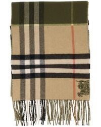 Burberry - Embroidered Cashmere Scarf - Lyst