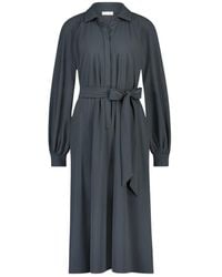 Jane Lushka - Trendiges graues carlen kleid mit rüschen-details - Lyst
