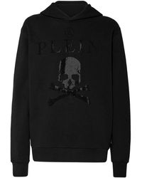 Philipp Plein - Hoodie Sweatshirt Crystal Skull - Lyst