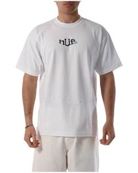 Huf - Baumwoll-t-shirt mit front- und rückendruck - Lyst