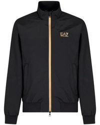 EA7 - Jassen ,Zwart ,Urban Bomberjack Met Ritssluiting - Lyst