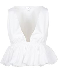 Alaïa - Sleeveless Tops - Lyst