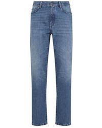 ZEGNA - Blaue city jeans heben garderobe stilvoll - Lyst