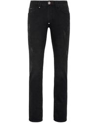 Philipp Plein - Denim Broek Super Straight Cut Basic - Lyst