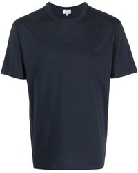 Woolrich - Blau logo patch baumwoll t-shirt - Lyst