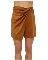 Nenette - Korte Broeken ,Bruin ,Polyester Short Shorts - Lyst