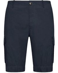 Rrd - Navy cargo bermuda shorts - Lyst