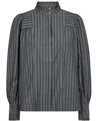 co'couture - Gestreiftes hemd mit puffärmeln - Lyst