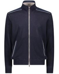 Paul & Shark - 013 Blu Maglia Con Zip Zip-Through Sweatshirt - Lyst