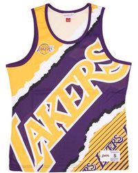 Mitchell & Ness - Tops ,Geel ,Polyester Nba Jumbotron Basketball Tank Top - Lyst