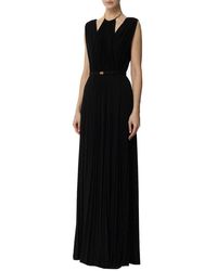 Elisabetta Franchi - Schwarzes Abendkleid Mit Offenem Rücken - Lyst