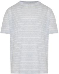Eleventy - T-shirt a righe in lino cotone - Lyst
