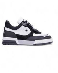 Newlab - Weiße/Schwarze Leder- Und Wildledersneaker - Lyst