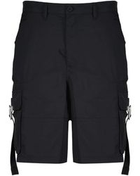 Dior - Korte Broeken ,Zwart ,Leer Cargo Shorts - Lyst