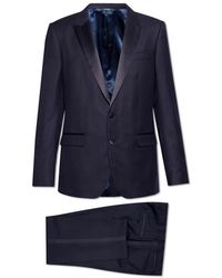 Dolce & Gabbana - Kostuums ,Blauw ,Wol Wollen Pak - Lyst