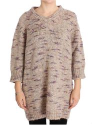Pink Memories - V-Neck Knitwear - Lyst