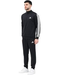 adidas - Fitness ,Zwart ,Zwart Sportkleding Basic 3-Stripes French Terry - Lyst