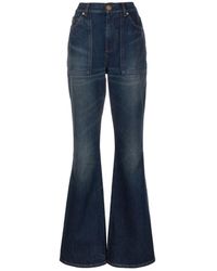 Balmain - Jeans ,Blauw ,Denim Vintage Flared Denim Jeans - Lyst