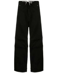 DARKPARK - Broeken ,Zwart ,Katoen Zwarte Daisy Wijde Broek - Lyst