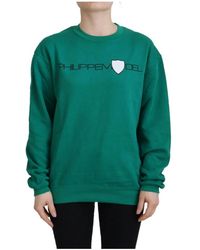 Philippe Model - Grüner bedruckter langarm-pullover - Lyst