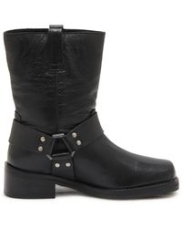 Emanuélle Vee - Schoenen ,Zwart ,Zwarte Clelia Enkellaarzen Met Atena Band - Lyst