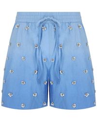 Essentiel Antwerp - Blau Verlauf Blumen Shorts - Lyst