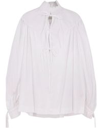 Dries Van Noten - Gerimpelde Katoenen Blouse - Lyst