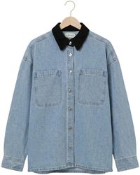 EDITED - Overhemden ,Blauw ,Katoen Amber Shirt - Lyst