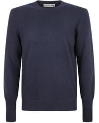 Ballantyne - Truien & Vesten ,Blauw ,Kasjmier R Neck Pullover - Lyst
