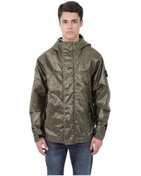 Stone Island - Jassen ,Groen ,Giubbotto C/Int Staccabile - Lyst
