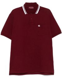 Gucci - Polo De Piqué De Algodón Con Bordado, Talla - Lyst