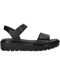Ara - Schoenen ,Zwart ,Leer Comfortabele Leren Sandaal - Lyst