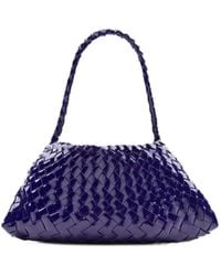 Dragon Diffusion - Paarse Geweven Leren Schoudertas - Lyst