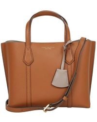 Tory Burch - Borsa piccola in pelle marrone perry - Lyst