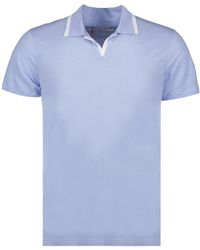 Orlebar Brown - Leinen polo shirt mit klassischem kragen - Lyst