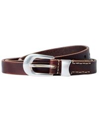 Our Legacy - Accessoires ,Bruin ,Leer Riem 2 Cm - Lyst