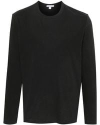 James Perse - Tops ,Grijs ,Katoen Pima Cotton Long Sleeve Crew T-Shirt - Lyst
