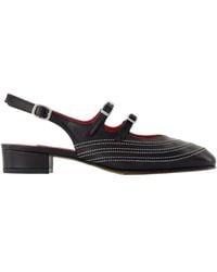 CAREL PARIS - Schwarze Leder Spitz Zehen Sandalen - Lyst