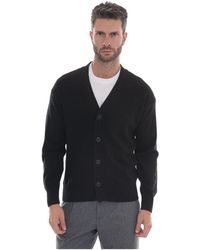 Gran Sasso - Truien & Vesten ,Zwart ,Wol Vest Met Knopen - Lyst