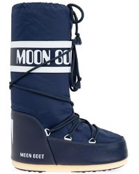 Moon Boot - Schoenen ,Blauw ,Nylon Icon Nylon Sneeuwlaarzen - Lyst