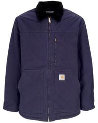Carhartt - Arlington Coat Donker Marine/Zwart Rinsed Jack - Lyst