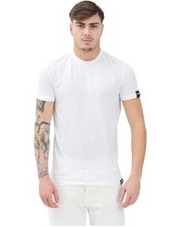 DSquared² - Tops ,Wit ,Katoen Wit T-Shirt Met Korte Mouwen Urban Style - Lyst