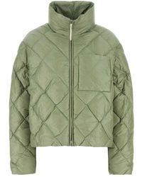 Jil Sander - Pastellgrüne nylon daunenjacke - Lyst