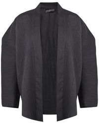 Cortana - Jassen ,Blauw ,Wol Oversized Jacquard Jas - Lyst